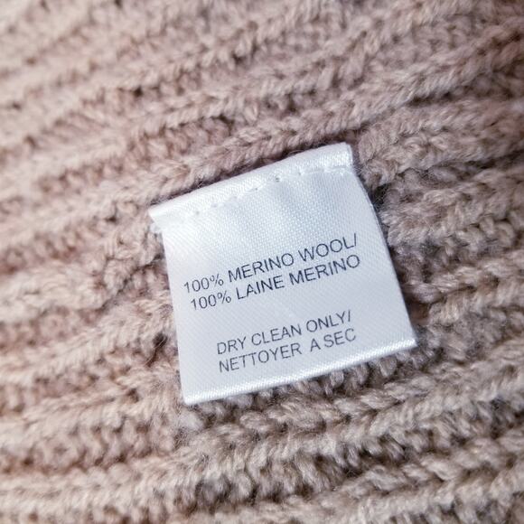 Trina Turk Cable Knit 100% Merino Wool Poncho Sweater Cardigan - Picture 4 of 11